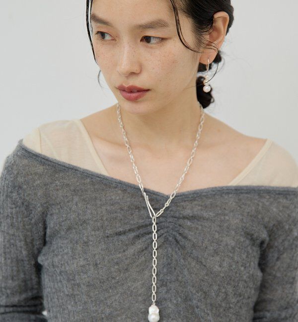  「【25th記念アイテム】【2.718】オイスターパールチェーンネックレス」|リング|