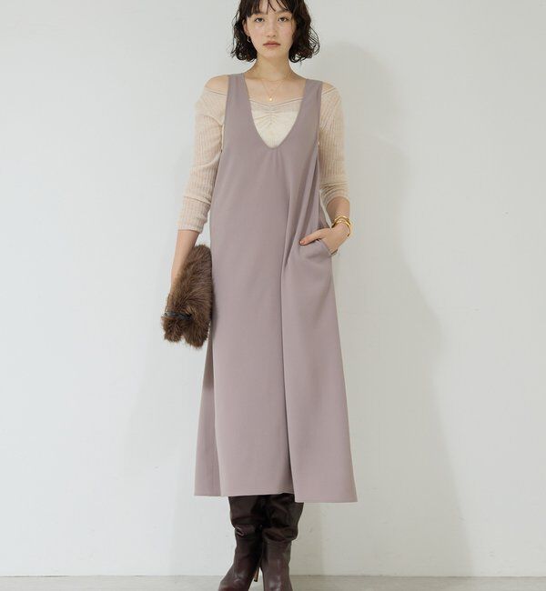  「ディープUネック2WAY ワンピース」|ワンピース|