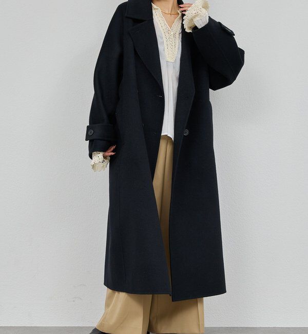  「【HERITANOVUM】ウールカシミヤチェストリバーコート」|その他|