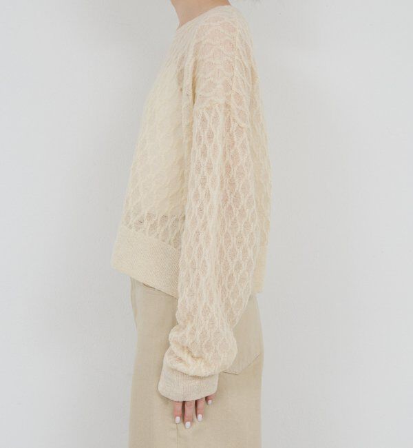  「【HERITANOVUM】 シアーモヘヤジャガードニット」|ニット・セーター|