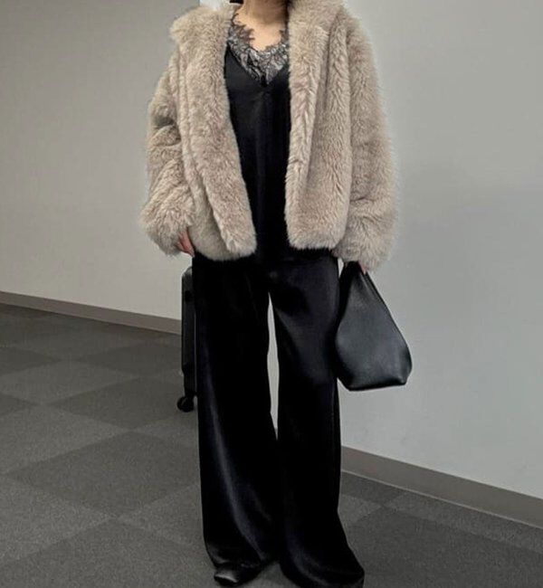  「エコファーフーディーブルゾン」|ブルゾン・スタジャン|