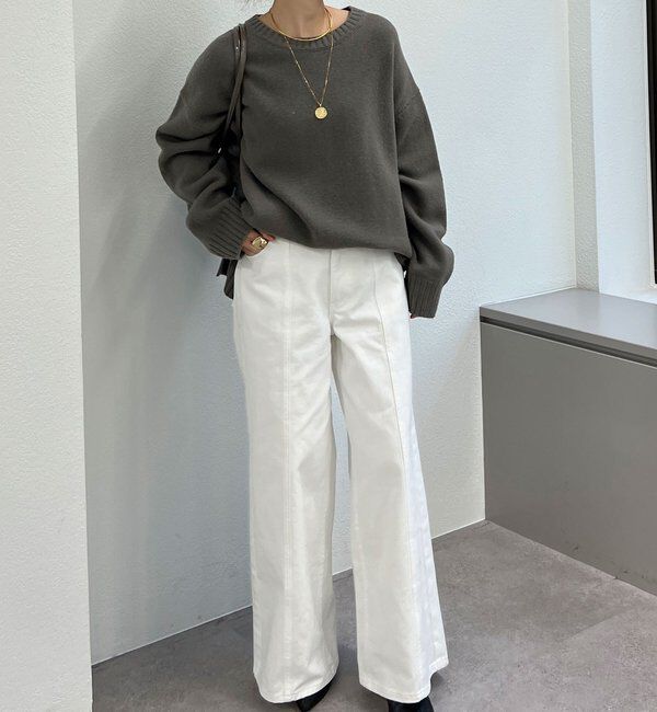  「【手洗い可】ウールクループルオーバー」|ニット・セーター|