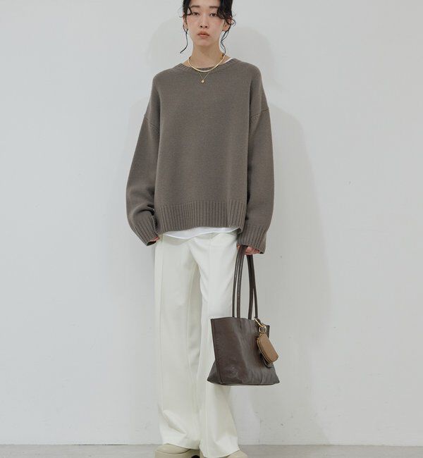 「【手洗い可】ウールクループルオーバー」|ニット・セーター|
