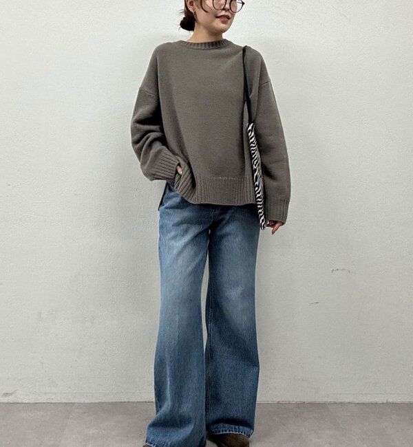  「【手洗い可】ウールクループルオーバー」|ニット・セーター|