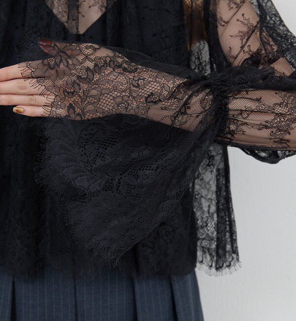  「【25th記念アイテム】レースフレアスリーブブラウス」|シャツ・ブラウス|