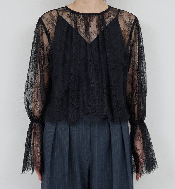 「【25th記念アイテム】レースフレアスリーブブラウス」|シャツ・ブラウス|