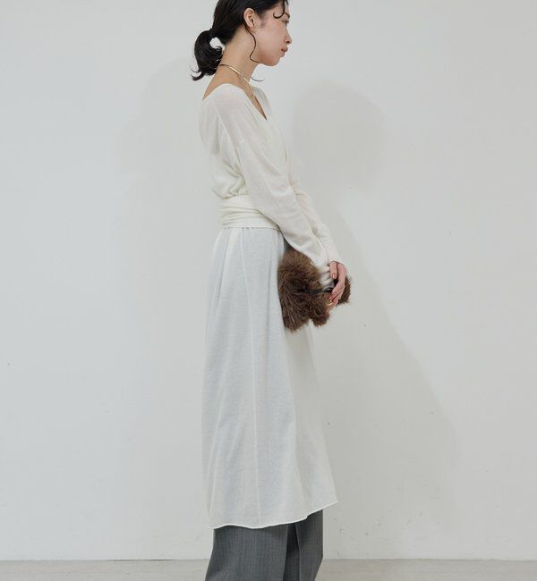  「【25th記念アイテム】ベルト付きロングニットワンピース」|ワンピース|