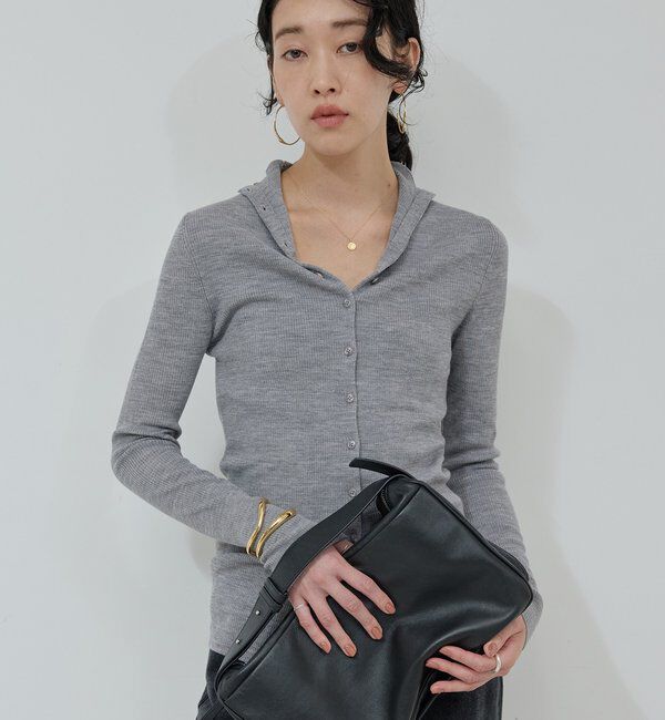  「【比留川游さんコラボ】ハイネックリブカーディガン」|ニット・セーター|