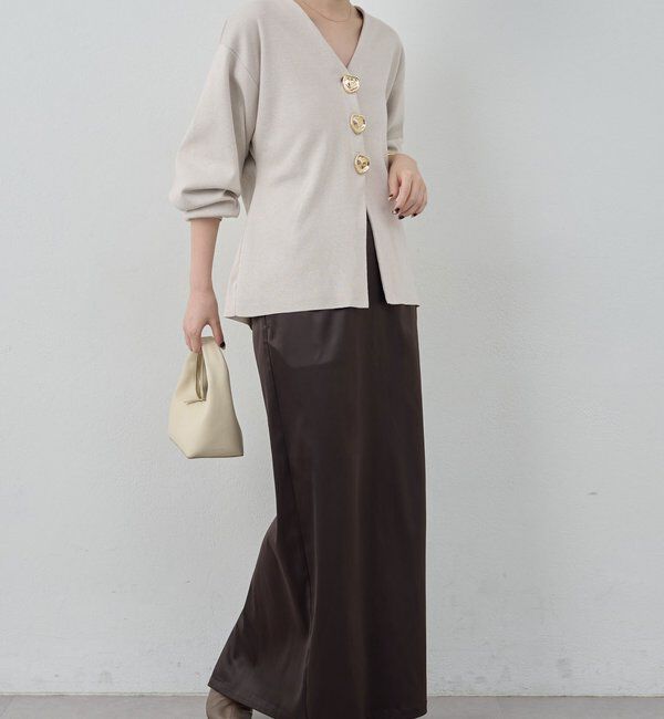  「ビジューVネックカーディガン」|ニット・セーター|