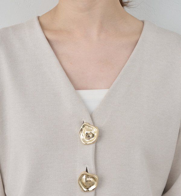  「ビジューVネックカーディガン」|ニット・セーター|