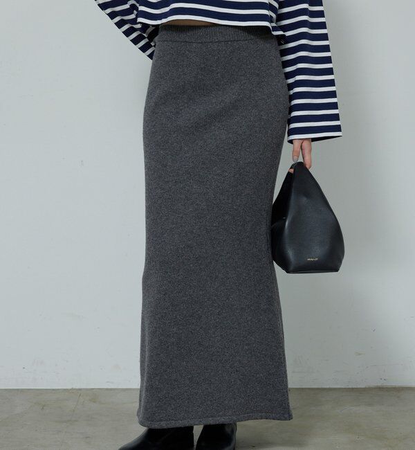  「【セットアップ対応】【手洗い可】メリノウールニットスカート」|スカート|