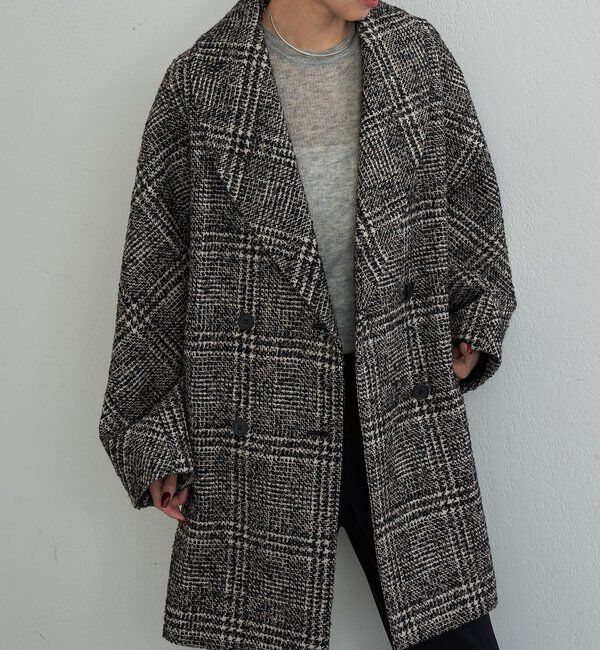  「【HERITANOVUM】 ツィードショールカラーショートコート」|その他|