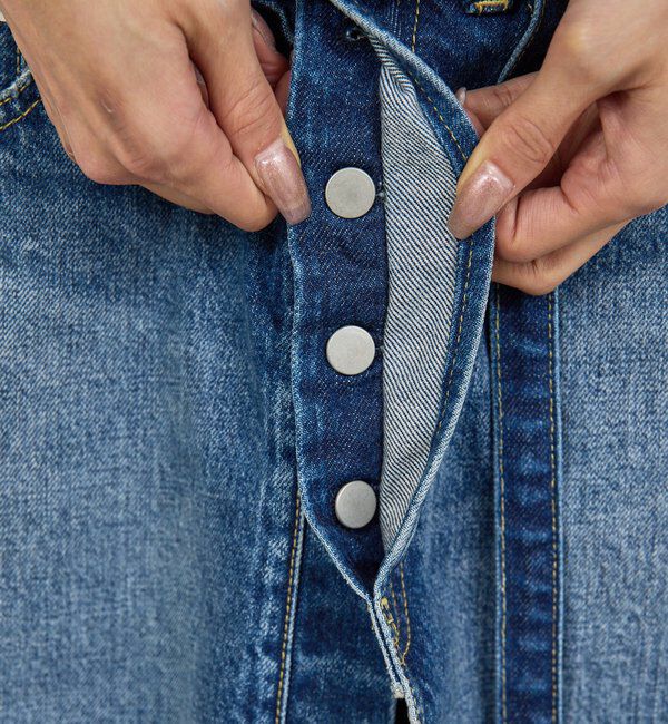  「【PEAS】デニムミニスカート」|スカート|