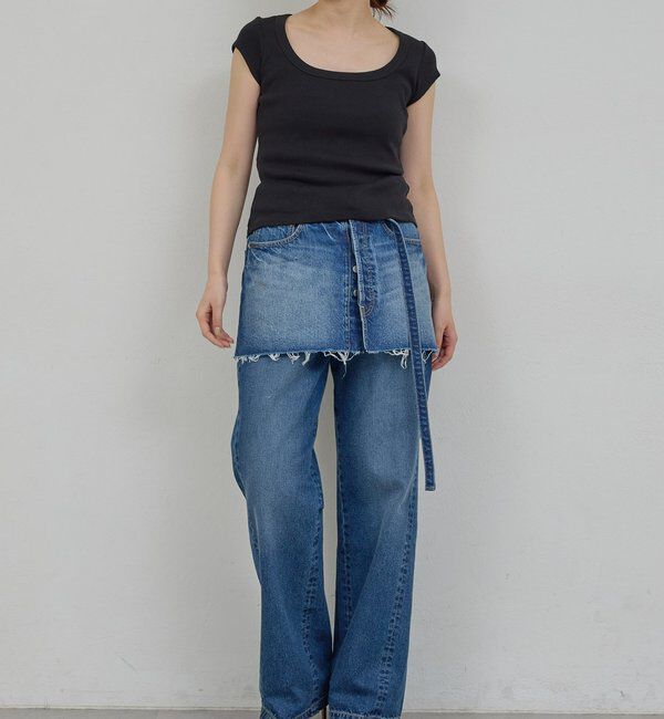  「【PEAS】デニムミニスカート」|スカート|