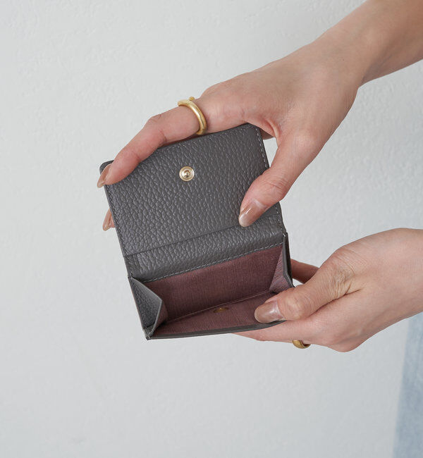  「モノグラムプレート三つ折りウォレット」|財布|