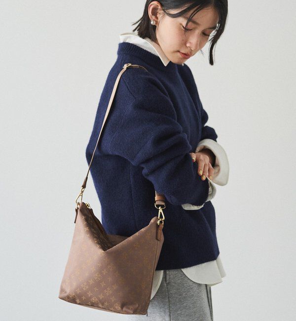  「ナイロンジャガード2WAYミニショルダーバッグ」|ショルダー・メッセンジャー|モカ