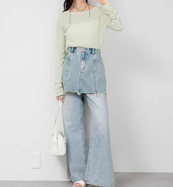  「【新色ブルー登場！】フレアデニム」|デニム|