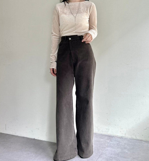  「【新色ブルー登場！】フレアデニム」|デニム|