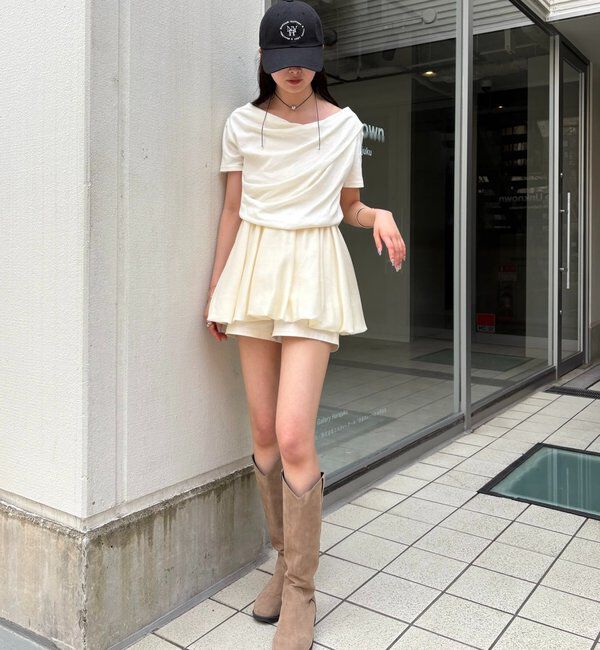  「【全骨格対応◎/6色展開】オフショルTシャツ」|Tシャツ・カットソー|