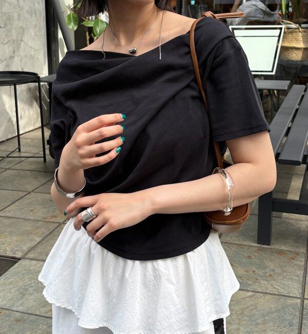  「【全骨格対応◎/6色展開】オフショルTシャツ」|Tシャツ・カットソー|