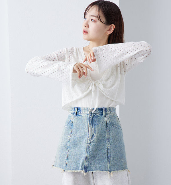  「透かしショートボレロ」|カーディガン|