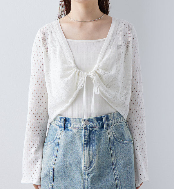  「透かしショートボレロ」|カーディガン|
