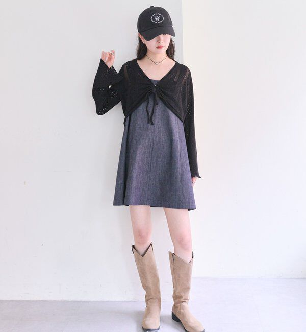  「透かしショートボレロ」|カーディガン|