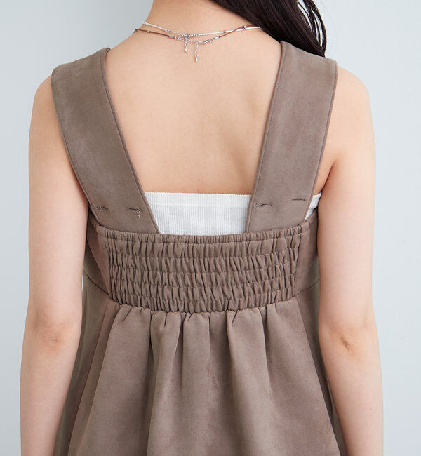  「フェイクスウェードペプラムビスチェ」|シャツ・ブラウス|