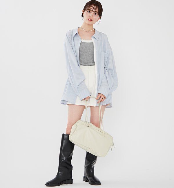  「[森川企画]レイヤードストライプドロストシャツ」|シャツ・ブラウス|