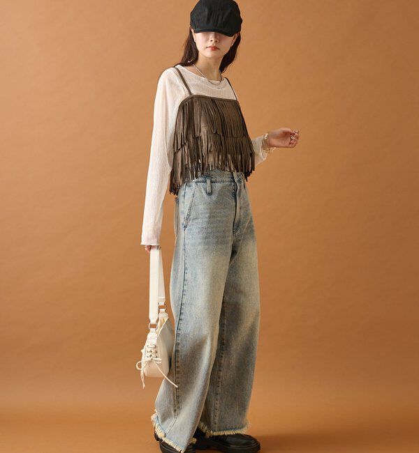  「フェイクスウェードフリンジビスチェ」|シャツ・ブラウス|