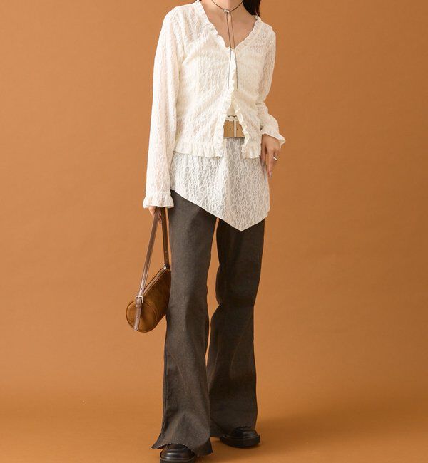  「スリットフレアデニム」|デニム|