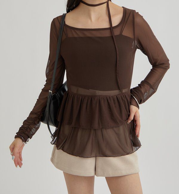  「ドットティアードプルオーバー」|Tシャツ・カットソー|