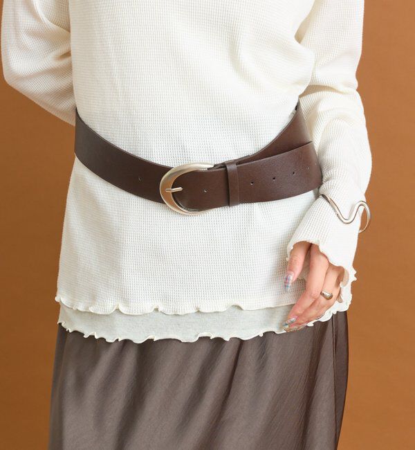  「ラウンドバックルワイドベルト」|ベルト|