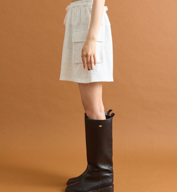  「ウエストレーススウェットミニスカート」|スカート|