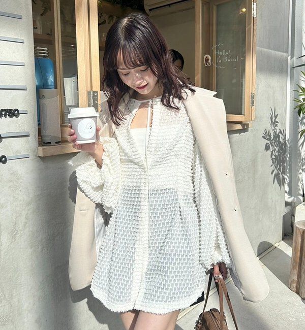  「【@akane__11.1】フリンジシェイプチュニック」|シャツ・ブラウス|