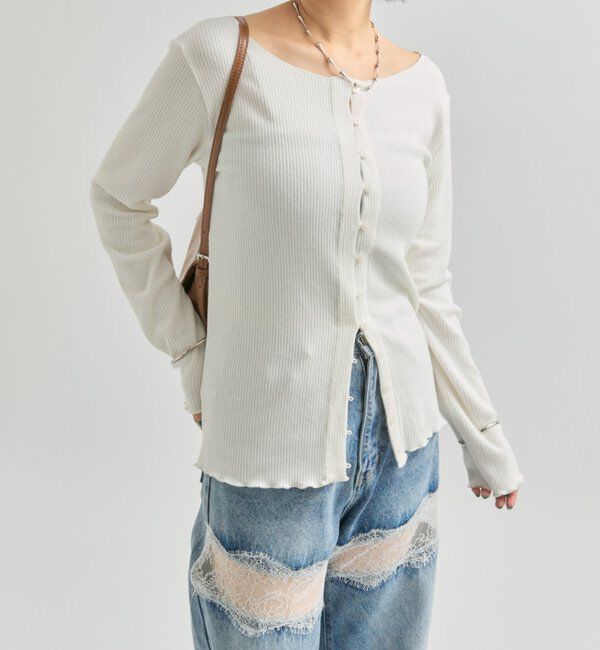  「起毛リブボタンカーディガン」|Tシャツ・カットソー|