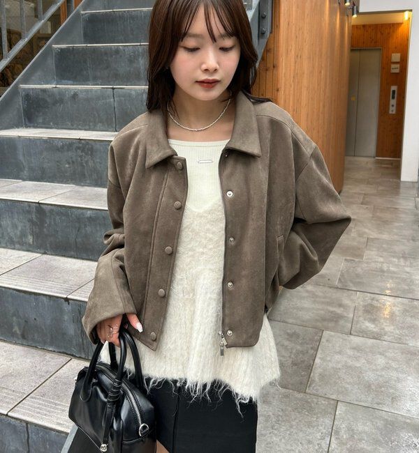  「フェイクスウェードショートブルゾン」|その他|