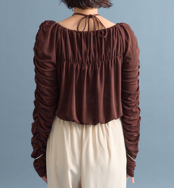  「スクエアネック シャーリングカーディガン」|Tシャツ・カットソー|