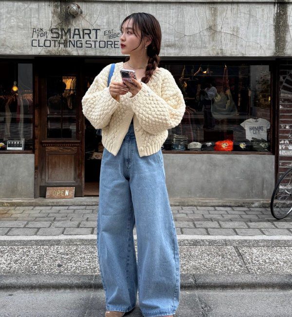  「ポコポコニットカーディガン」|カーディガン|