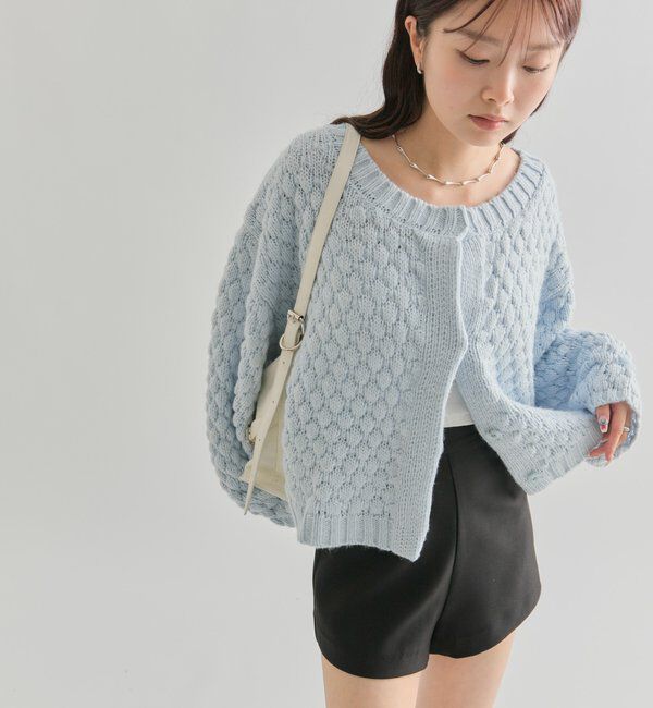  「ポコポコニットカーディガン」|カーディガン|