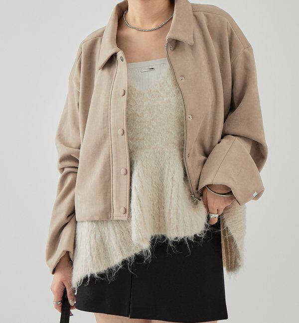  「シャギーニット ペプラムベスト」|ニット・セーター|