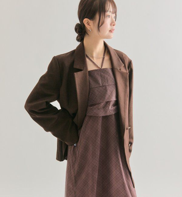  「シアーチェックキャミワンピース」|ワンピース|