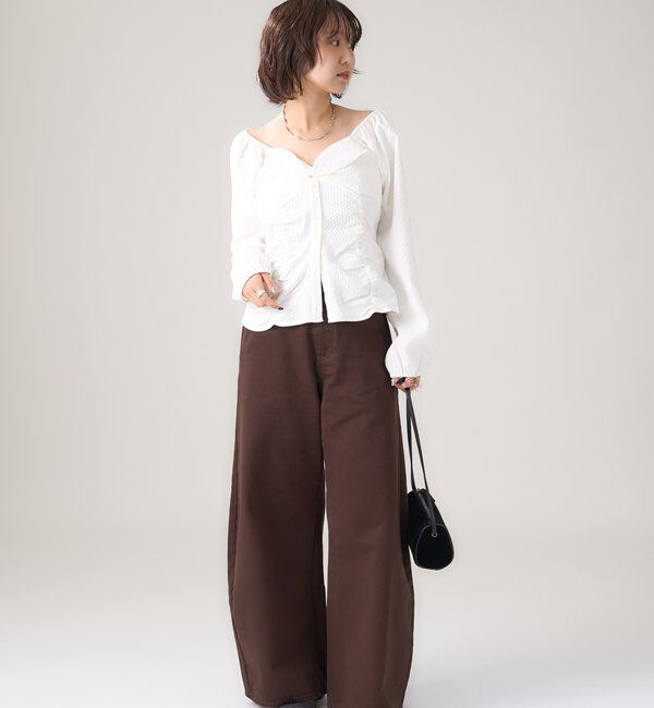  「長袖パフビスチェブラウス」|シャツ・ブラウス|