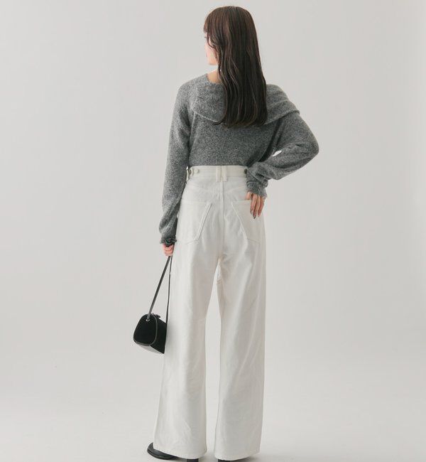  「レース切替デニム」|デニム|