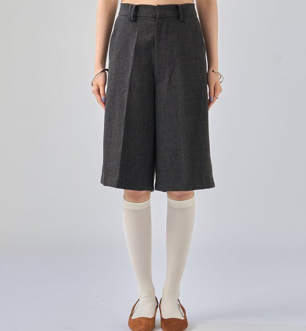  「ウールライクハーフパンツ」|チノ|