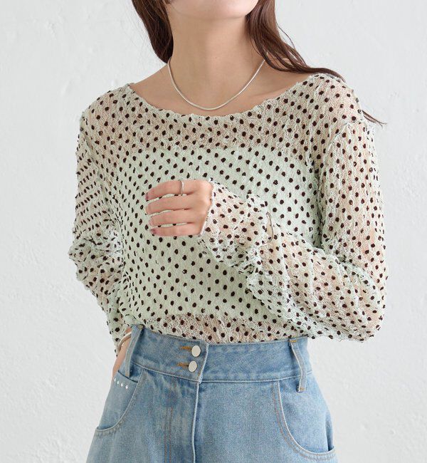  「ドットレースプルオーバー」|Tシャツ・カットソー|