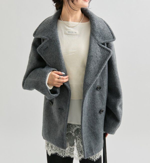  「ウール混 シャギーミドルコート」|その他|