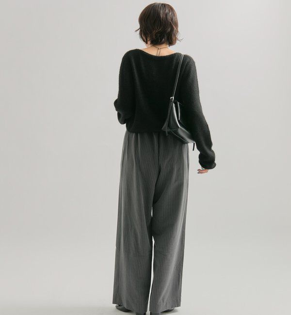  「スクエアネックニットカーディガン」|カーディガン|