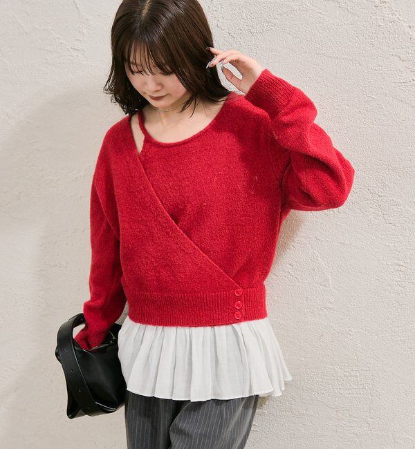  「ペプラムドッキングニット」|ニット・セーター|