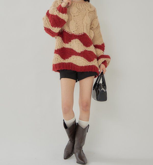  「ぽこぽこウェーブニット」|ニット・セーター|